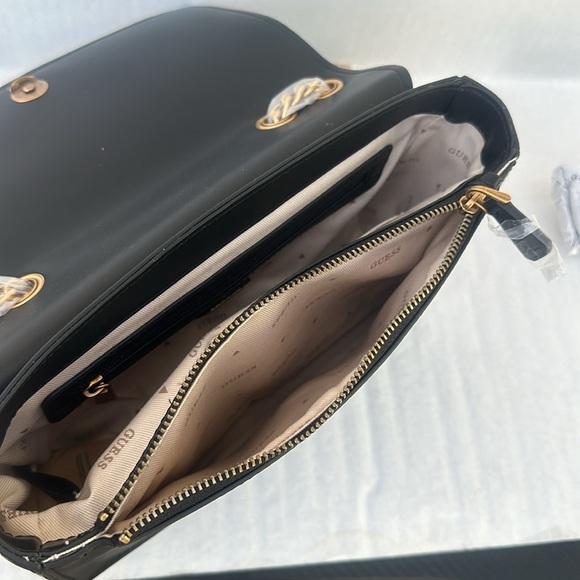 New GUESS Iseline Convertible Crossbody Flap, Leopard - Picture 7 of 15